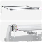 vidaXL Auvent rétractable automatique anthracite et blanc 450x300 cm