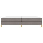 vidaXL Lit à ressorts Taupe 200 x 200 cm tissu