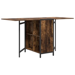 vidaXL Table à dîner 144 x 60 x 75 cm Bois d'ingénierie Chêne fumé