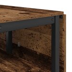 vidaXL Table à dîner 122 x 80 x 76 5 cm Bois d'ingénierie Bois ancien