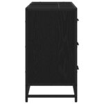 vidaXL Cabinet de salle de bain avec tiroir Chêne noir 80 x 33 x 60 cm