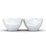 Set de 2 mini bols rêveur et heureux en porcelaine