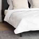 vidaXL Couette avec oreiller 3 Pièces Blanc Microfibre