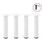 vidaXL Pieds de table basse 4 pièces Blanc 42-44 cm Acier