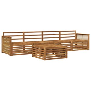vidaXL Ensemble de canapés d'extérieur 5 Pièces Naturel