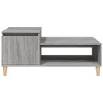 vidaXL Table basse Sonoma gris 100x50x45 cm Bois d'ingénierie