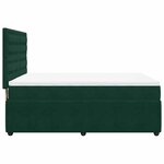 vidaXL Sommier à lattes de lit et matelas Vert foncé 140x200cm Velours