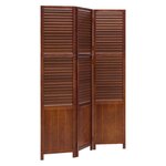 Paravent 3 pans bois marron