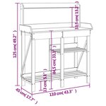 vidaXL Banc de rempotage avec étagères marron bois massif de sapin