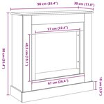 VidaXL Cadre de cheminée chêne fumé 90x30x90 cm bois d'ingénierie