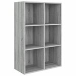 vidaXL Bibliothèque/Buffet Sonoma gris 66x30x98 cm Bois d'ingénierie