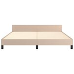 vidaXL Cadre de lit avec tête de lit sans matelas cappuccino 180x200cm