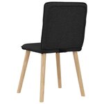 vidaXL Chaises à manger lot de 6 noir tissu