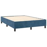 vidaXL Sommier à lattes de lit matelas et LED Bleu foncé 140x200 cm