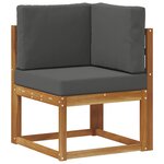 vidaXL Ensemble de canapés d'extérieur 8 pc Naturel et Anthracite