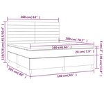 vidaXL Sommier à lattes de lit avec matelas LED Gris foncé 160x200 cm