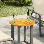 vidaXL Dessus de table Ø50x2 cm rond bois massif d'acacia