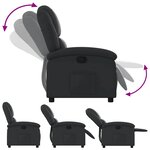vidaXL Fauteuil inclinable en cuir véritable noir