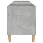 vidaXL Armoire à disques gris béton 121x38x48 cm bois d'ingénierie
