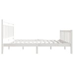 vidaXL Cadre de lit sans matelas blanc bois de pin massif