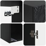 vidaXL Armoire Murale 33 x 34 5 x 90 cm Bois d'ingénierie Noir