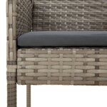 vidaXL Ensemble à manger de jardin 9 Pièces coussins gris résine tressée