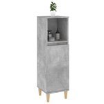 vidaXL Armoire de salle de bain gris béton 30x30x100 cm