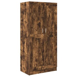 vidaXL Garde-robe Chêne fumé 82 5x51 5x180 cm Bois d'ingénierie