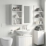 vidaXL Armoire murale de salle de bain Blanc 40 x 14 x 70 cm