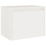 vidaXL Armoire murale Blanc 45x30x35 cm Bois de pin massif
