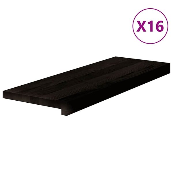 vidaXL Marches d'escalier 16 Pièces marron foncé 70x25x2 cm chêne massif