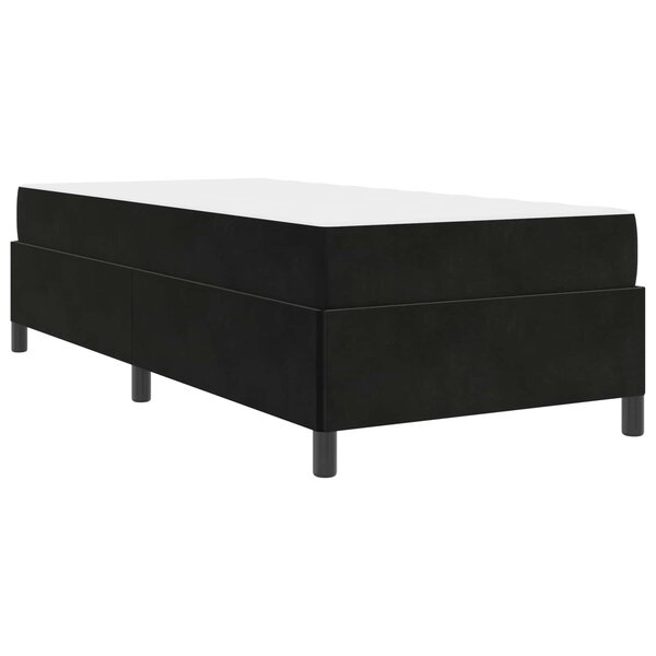 vidaXL Cadre de lit avec matelas Noir 80 x 200 cm tissu