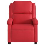 vidaXL Fauteuil de massage inclinable électrique rouge similicuir