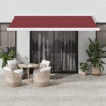vidaXL Auvent rétractable automatique bordeaux 400x300 cm
