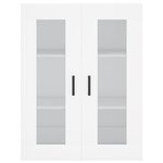 vidaXL Armoires murales 2 Pièces blanc bois d'ingénierie