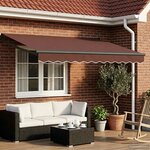 vidaXL Auvent rétractable électrique Marron 3 x 2 5 m