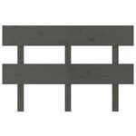 vidaXL Tête de lit Gris 124x3x81 cm Bois massif de pin