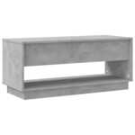 vidaXL Meuble TV gris béton 102x41x44 cm bois d'ingénierie