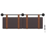 vidaXL Tête de lit suspendue Avec lumière LED Marron foncé PU antique
