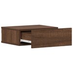 vidaXL Table de chevet flottante Chêne marron 40x30x15 cm