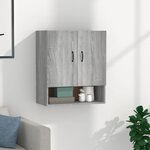 vidaXL Armoire murale Sonoma gris 60x31x70 cm Bois d'ingénierie