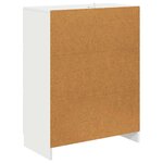 vidaXL Armoire à tiroirs Blanc brillant 66 x 34 5 x 87 cm
