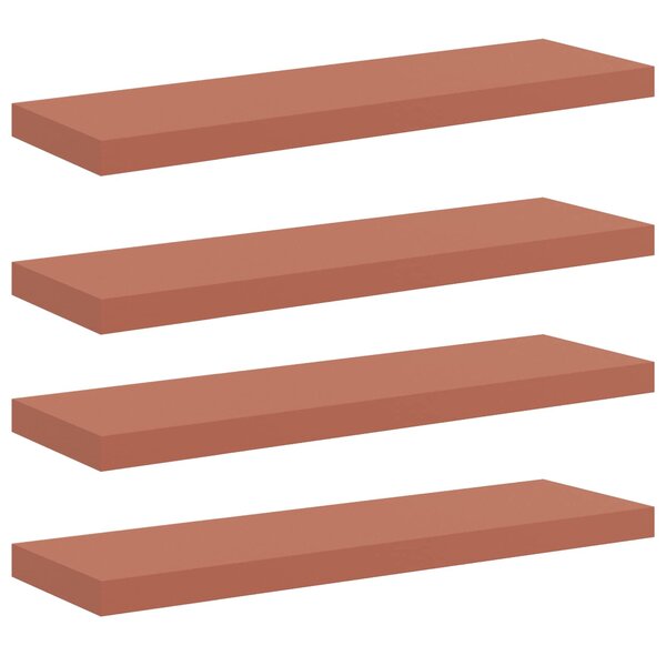 vidaXL Étagère Murale 4 pc Rouge 90 x 23 5 x 3 8 cm Bois d'ingénierie
