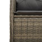 vidaXL Ensemble de bistro de jardin 9 Pièces coussins gris poly rotin