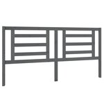 vidaXL Tête de lit Gris 186x4x100 cm Bois de pin massif