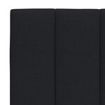 vidaXL Coussin de tête de lit noir 90 cm tissu