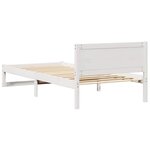 vidaXL Cadre de lit Blanc 90 x 190 cm Bois de pin massif