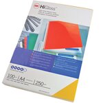 Gbc ensemble de couvertures de reliure higloss a4 rouge