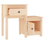 vidaXL Tables de chevet 2 Pièces 79 5x38x65 5 cm Bois de pin massif