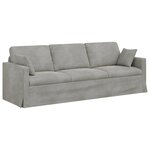 vidaXL Canapé Gris clair 228 x 78 x 80 cm Velours